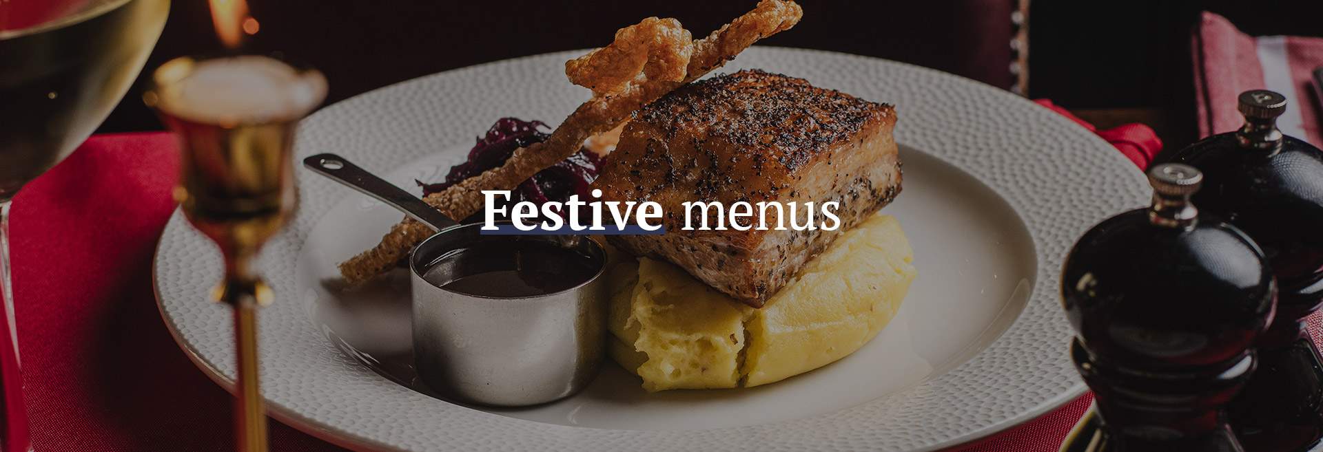 Christmas menu at The Prince of Wales Feathers