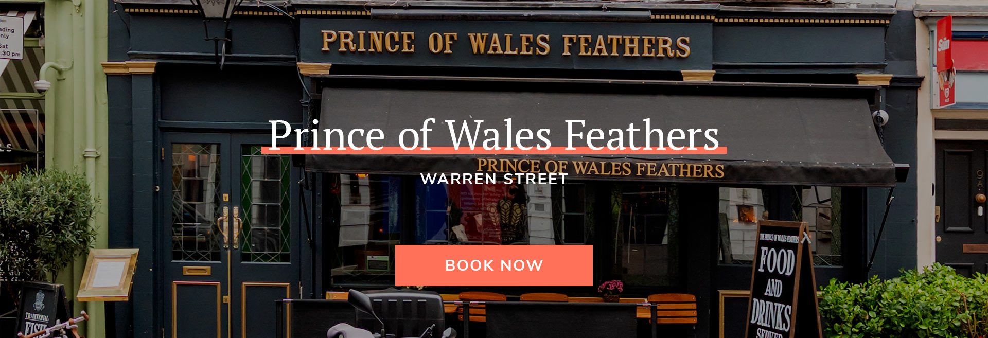 Enjoy a meal at your local pub at The Prince of Wales Feathers in London